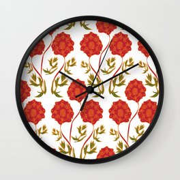 Orchid Pattern Wall Clock