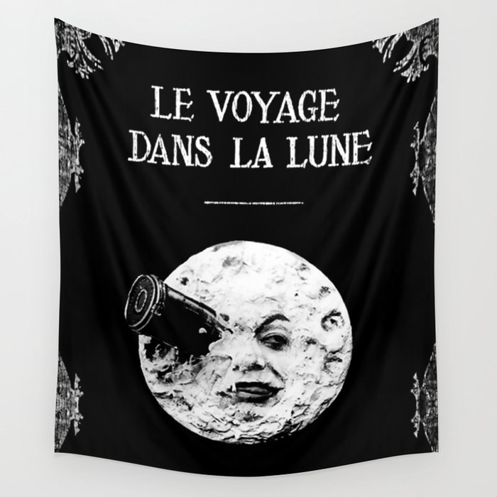 A Trip To The Moon Georges M li s Wall Tapestry
