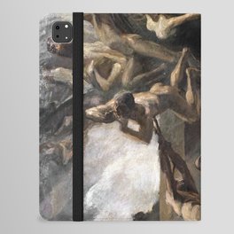 Les Voix du Tocsin - Voices of Warning Bell (1888) by Albert Maignan  iPad Folio Case