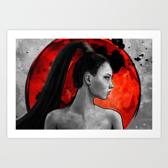 Red Warrior Art Print