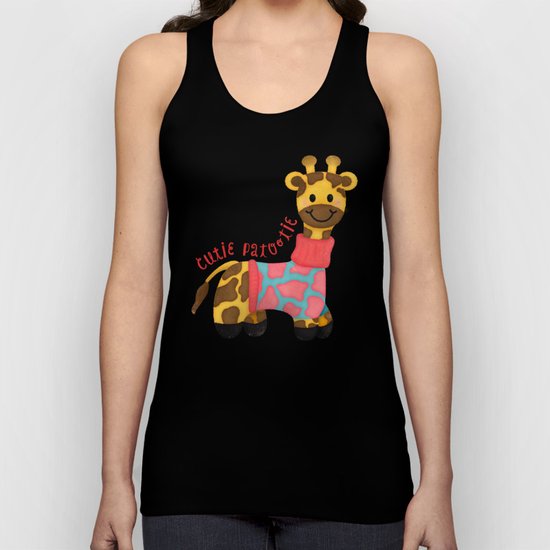 Cutie Patootie Giraffe Unisex Tank Top