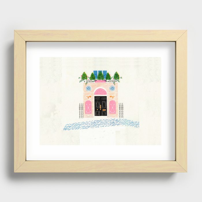 Special Riso Print - Beauty of London Houses Recessed Framed Print