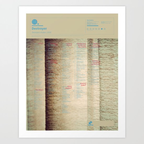 The Visual Mixtape 2010 | Destroyer's Rubies | 04 / 25 Art Print