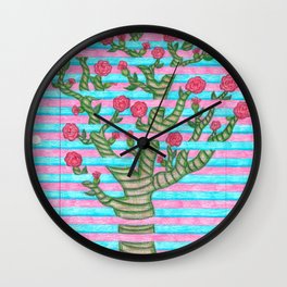 Notebook Flower Tree Wall Clock