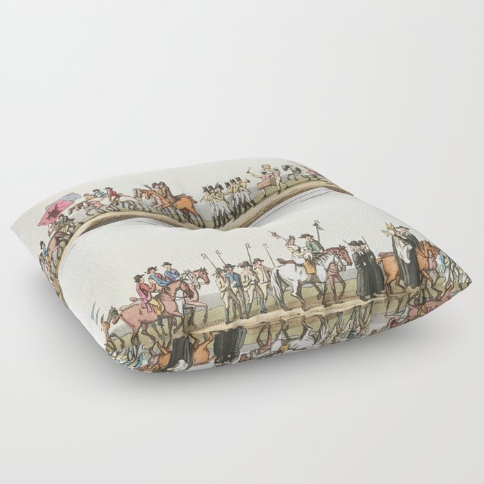 19th century in Yorkshire life Floor Pillow