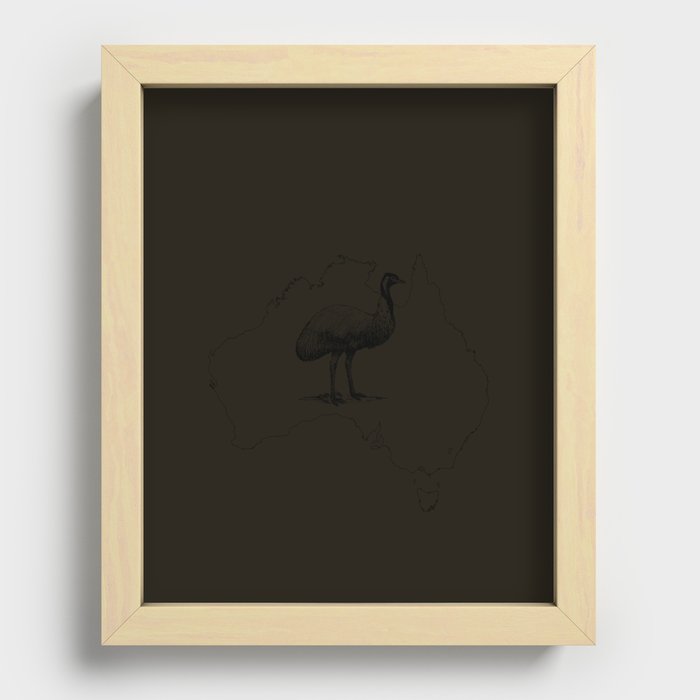 The Great Emu War Recessed Framed Print