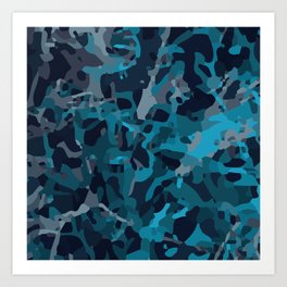 Blue structure Art Print