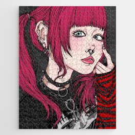 Cute Pink and Punk Jigsaw Puzzle