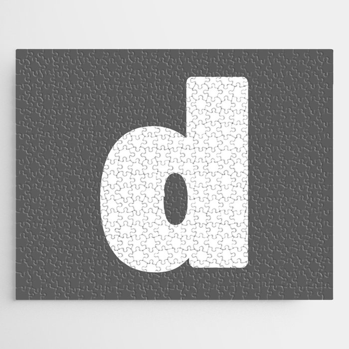 d (White & Grey Letter) Jigsaw Puzzle