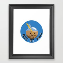 Boba Milk Tea Framed Art Print