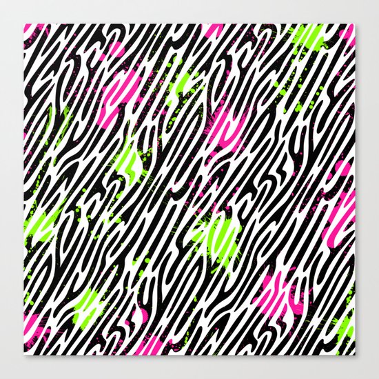 Wild Zebra Print Canvas Print