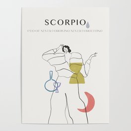 Scorpio Zodiac Sign Design Poster