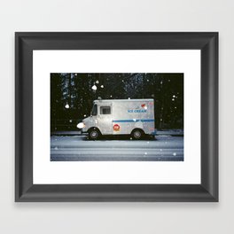 ice cream truck 35mm Framed Art Print