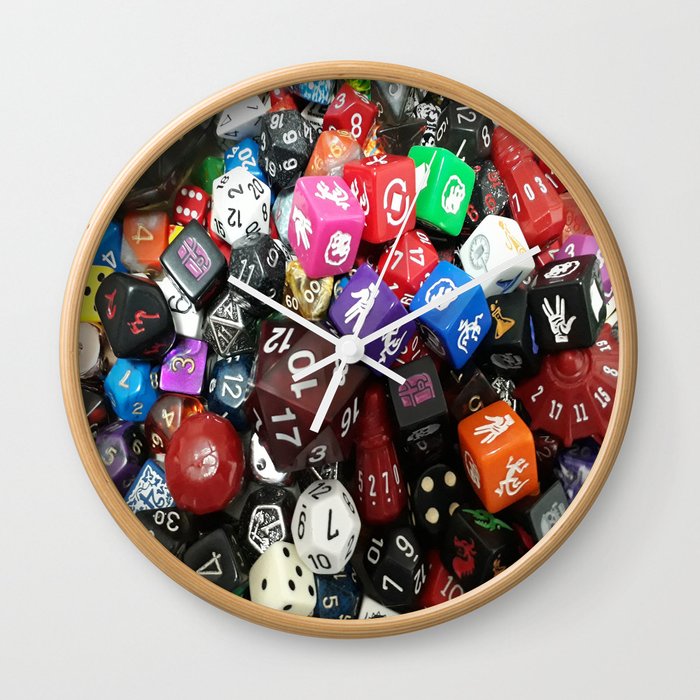 Dungeons and Dragons Dice Wall Clock