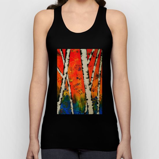 Orange Birch Unisex Tank Top
