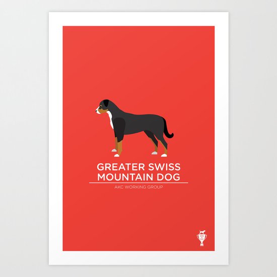 Greater Swiss Mountain Dog Art Print