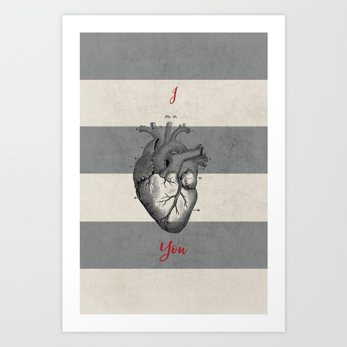 I heart you Art Print by her art | Society6