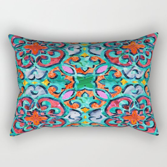 Moroccan Mandala Tile 01 Rectangular Pillow