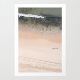 Aerial Beach - Ocean Walk - Sea Travel Photography Art Print