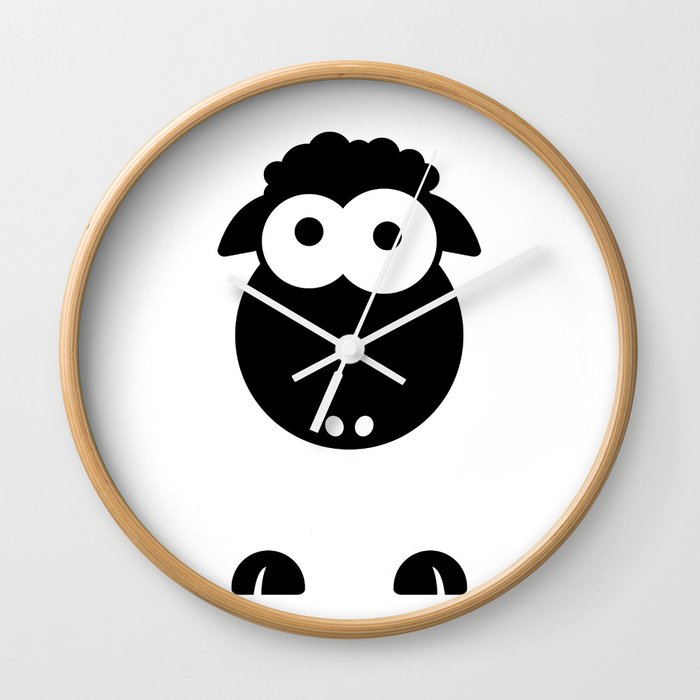 Minimal Sheep Wall Clock