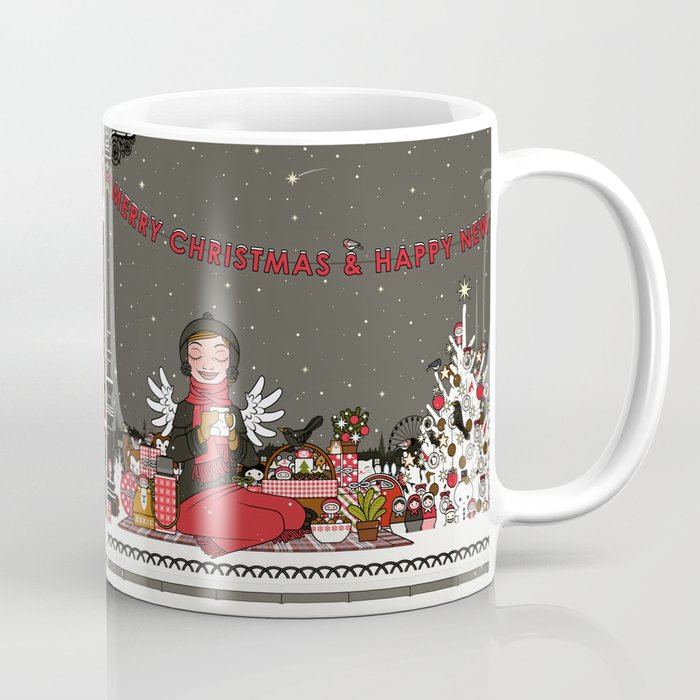 Lily celebrates Christmas Eve with a Picnic Coffee Mug