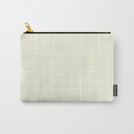 Grid (White/Beige) Carry-All Pouch
