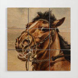 Cow Pony Frisky and Played Out by Herman W Hansen Wood Wall Art