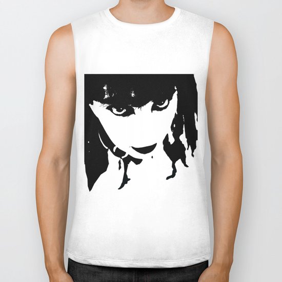 Abstract Face 4 Biker Tank