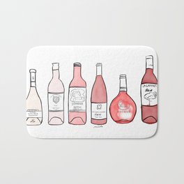 Summer of Rose Bath Mat | Digital, Love, Illustration, Watercolour, Pink, Other, Summer, Rose, Wine, Drawing 