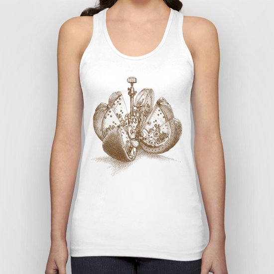 Steampunk Orange (color option) Unisex Tank Top