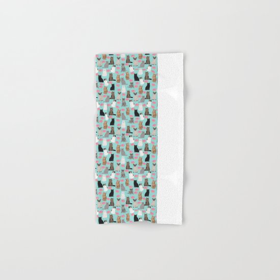 Donut Cats cute illustration fur baby animal cat portrait pet gift for cat lady must have cat breeds Hand & Bath Towel