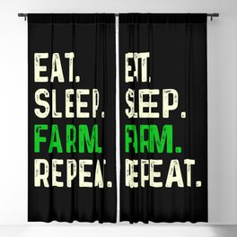 Eat Sleep Farm Repeat Blackout Curtain