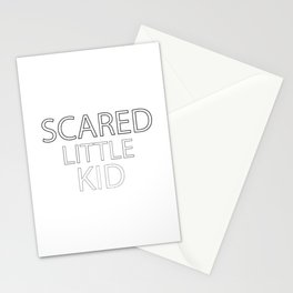 Scared Little Kid Stationery Cards