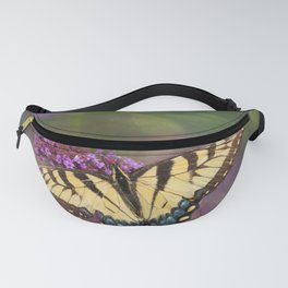 Artistic Tiger Swallowtail on a Purple Flower Photo Fanny Pack | Textured, Striped, Photo, Nature, Artistic, Black, Natural, Color, Digital, Insect 