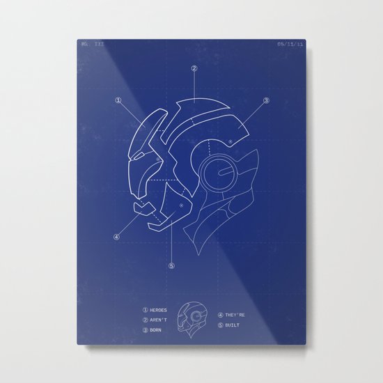 Heroes Are Built Metal Print