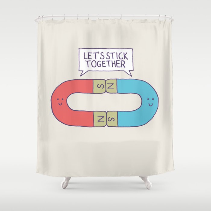 Opposites Attract Shower Curtain