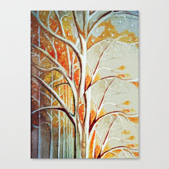 Fall Tree Leaves Canvas Print