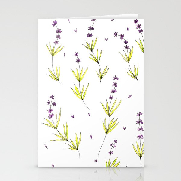 Lavender Sprigs Stationery Cards