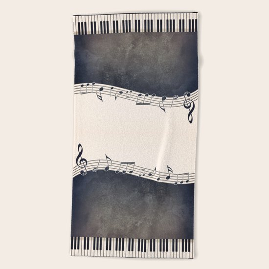 Piano Beach Towel