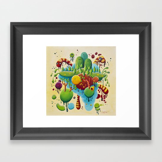 Dripping Drops Framed Art Print