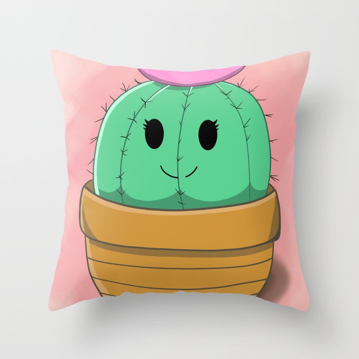 Cute Cactus  Throw Pillow