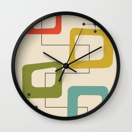 Retro Atomic Mid-Century Modern Wall Clock