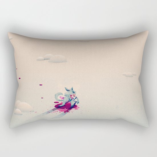 The Boy Who Carried the Big Bad Wolf Rectangular Pillow