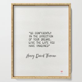 Henry David Thoreau quote 1002 Serving Tray