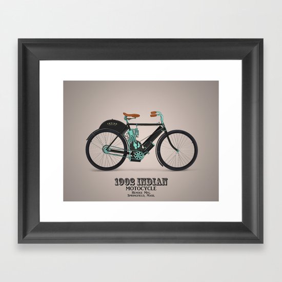 1902 indian motorcycle Framed Art Print