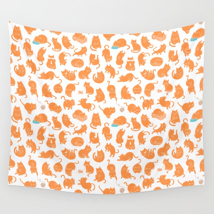Meowers Cat Pattern Wall Tapestry
