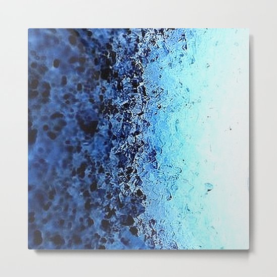 Blue Ombre CrystalS Metal Print