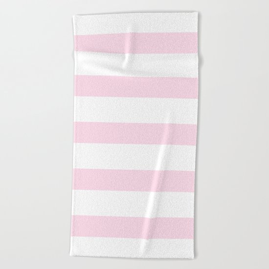 Pink Stripes on white- Beautiful luxury pattern Beach Towel