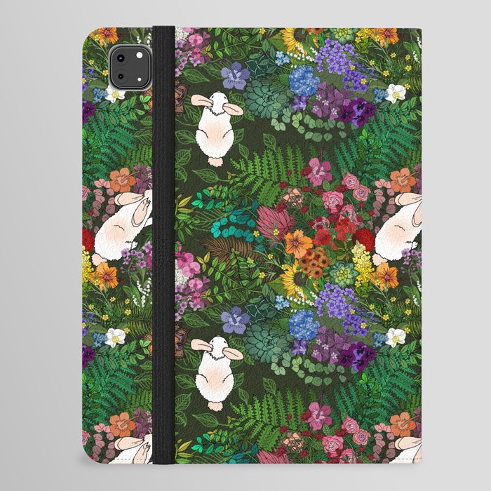 Rabbits in a Rainbow Garden  iPad Folio Case