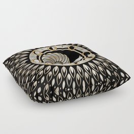 Nautilus Shell - Moon Phases Floor Pillow